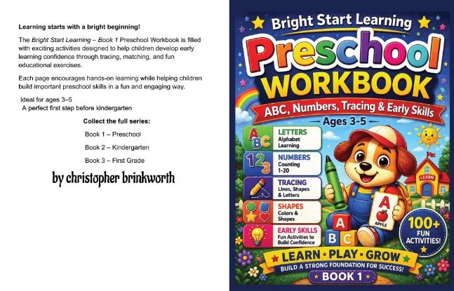 Preschool Workbook " Bright Start Learning"